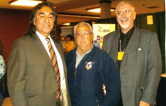 Grand Chief Lawrence Joseph (FSIN), Elder Richard and Elder Charles, Chief's Conference, 2007 in Saskatoon, Sask.